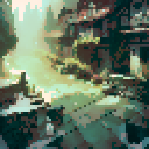 dark gothic style, city in the woods, winterfell, waterfall