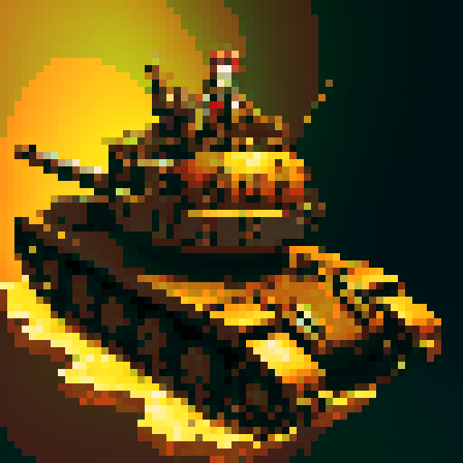 Steampunk tank. Anime style