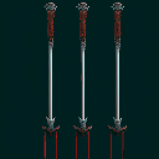 5 sets of 10 themed swords
Set 1 undead
Set 2 goblin(short daggers mostly)
Set 3 Elven
Set 4 Dwarven (hammers and stuff)
Set 5 powerful magic weapons
Include bows, hammers daggers swords and wands