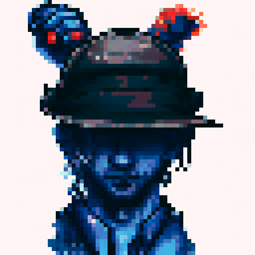 dark alley, smoking gun, fedora hat, graffiti wall, neon lights, abandoned cars