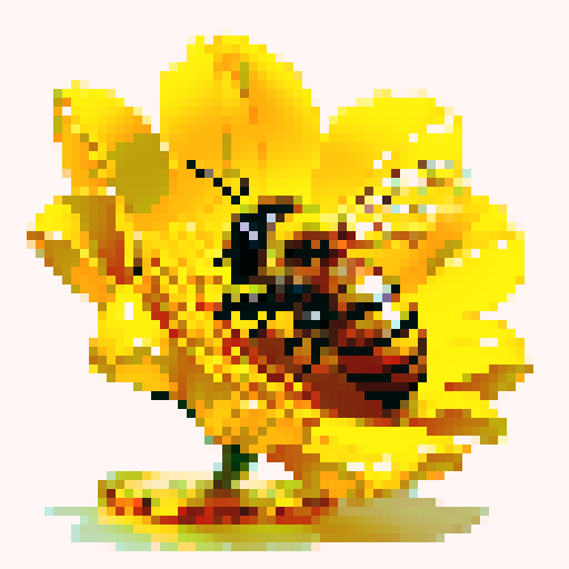bee in flowers on honey comb with dripping golden honey