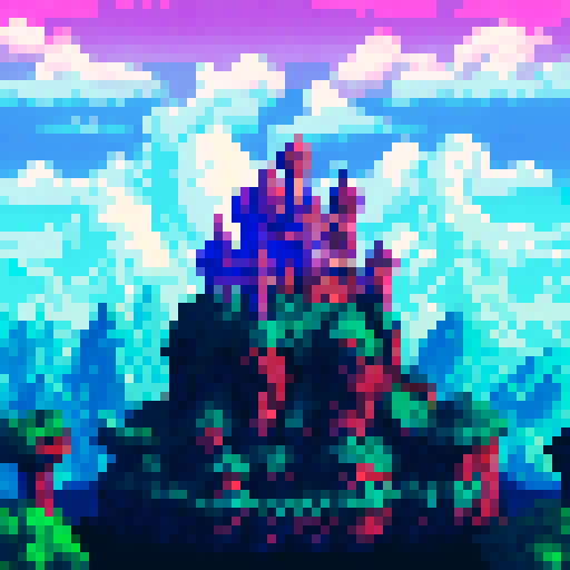  a dungeon with travelers going near a dragon
