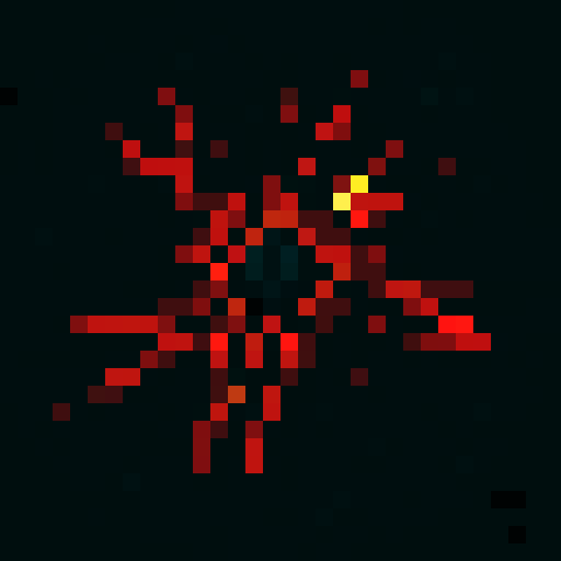 black and red lightning coming from center