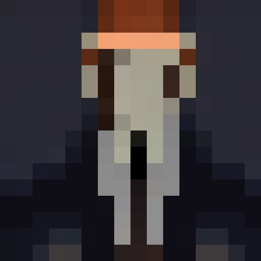 1950s detective wearing suspenders and gas-mask in abandoned ballroom