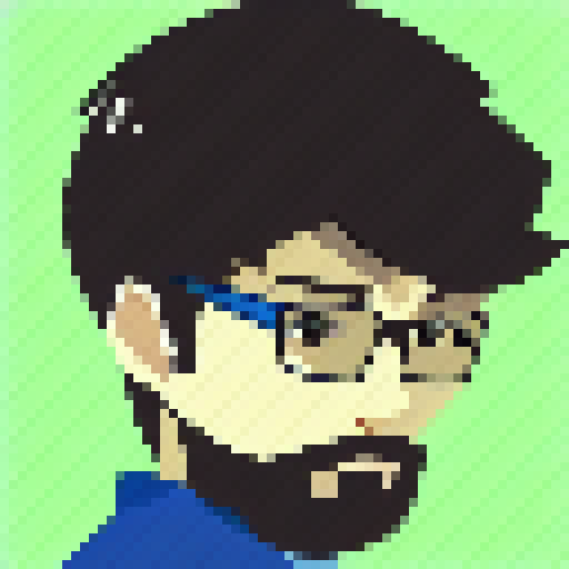 programmer man, brunette, bearded, with glasses, turkish man, profile picture