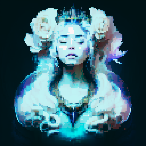 Mermaid with eyes opened.