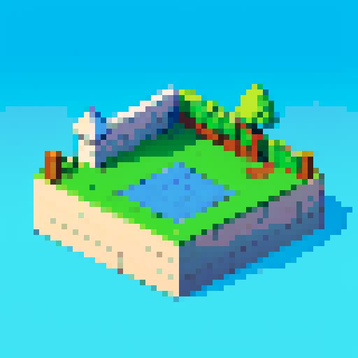 Create a one character sized isometric tile representing save point. The colour of the save point is blue 