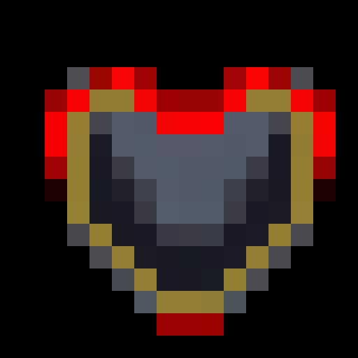 A heart container, with a question mark within it. Themed to look like a Lucky block