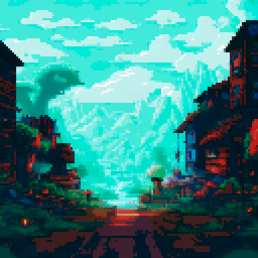 Make the reference image darker and include villager bodies on the street