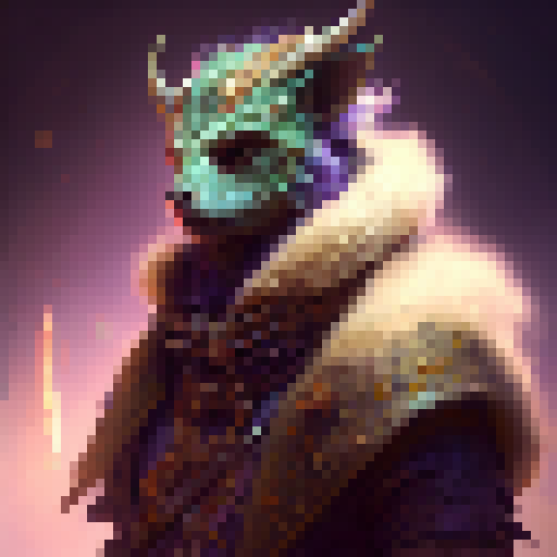 "Create a 4k portrait of a rugged, bearded warrior with piercing eyes, donning a horned helmet, intricate chainmail, and wielding a glowing, enchanted sword in a fantastical RPG world - all rendered in a pixel-perfect, highly-detailed concept art style."