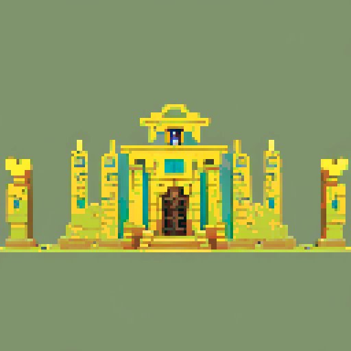 lovecraftian temple egyptian blasphemous artstyle sRGB 2d camera showing horizontal mural