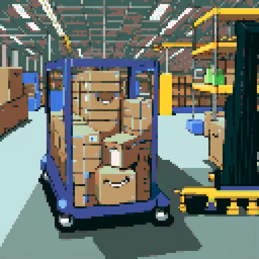 visualize inside Amazon warehouse