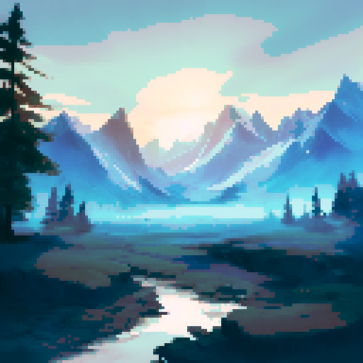 Sunrise, mountain range, beautiful nature, fantasy