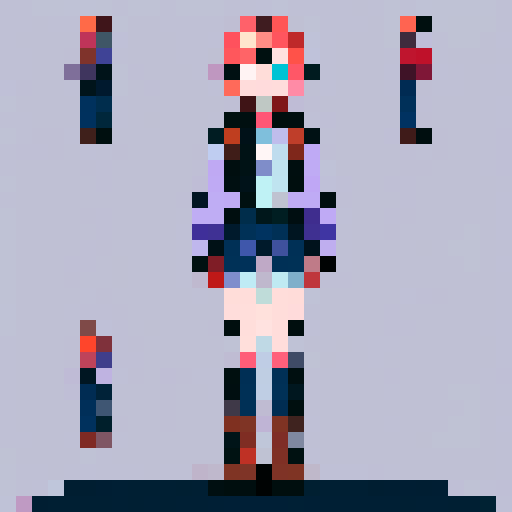 pixel character, stardew valley style, female, standing