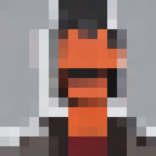 Create a profile picture of a man with black hair shaved on the sides of his head, long and tied on top, featuring a thick black beard and a black hoop earring in his left ear. The man is shown from the chest up, wearing a dark gray T-shirt and a black denim vest. The background is acid green tone