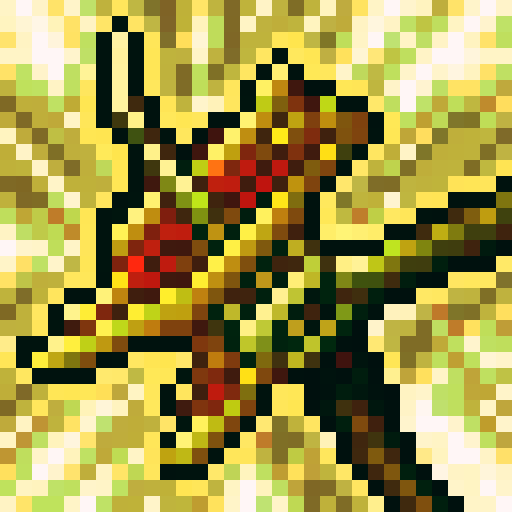 golden sword, with angelic feathers, and golden sparkles