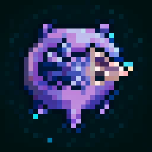 32x32 pixel art, hedgehog in brown