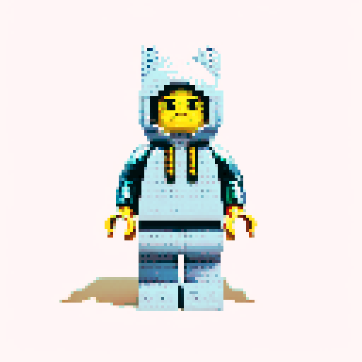 Gold hoody pixel lego 
