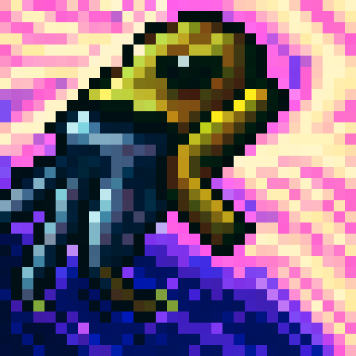 Portrait of an octopus wearing a gold chain 