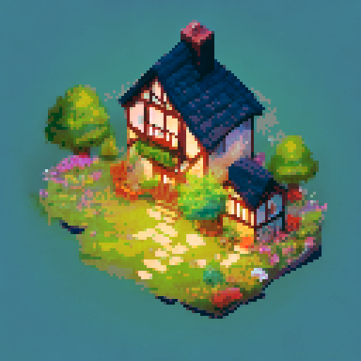 An old inn with fire and lightning