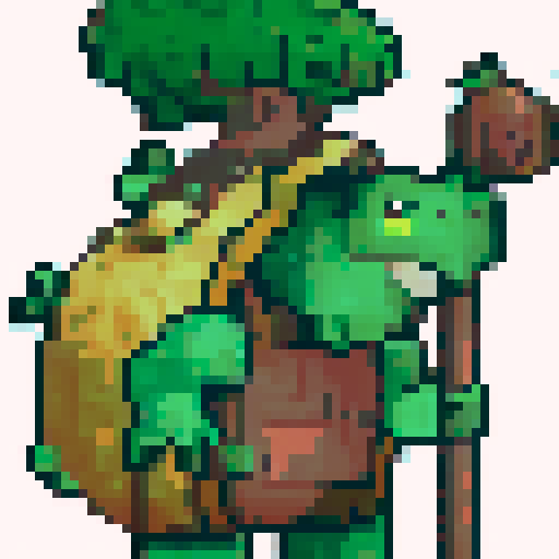 fantasy turtle character, happy and sad expressions, pixel art, vibrant colors, detailed scales, shimmering shell, whimsical eyes, expressive eyebrows, textured background, dynamic lighting, sRGB