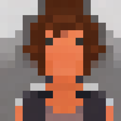 pixelated portrait, woman with hazel eyes, retro charm, pixel art, sRGB color space, game icon, 16x16, close up