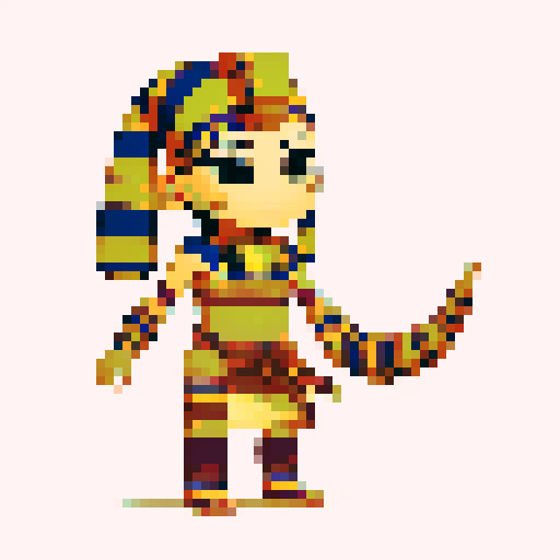 Ancient Egyptian mummy game character, wrapped in bandages