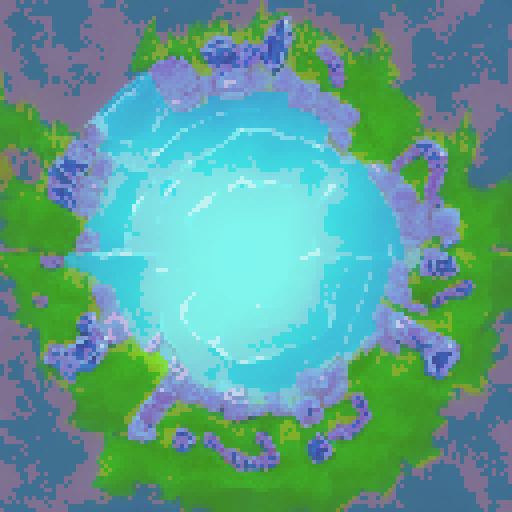 a circle containing the aurora borealis