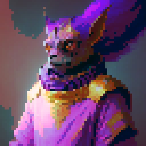 Rich King on his throne wearing purple robes