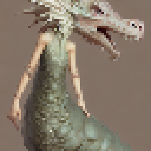 Dragon girl, spines, spikey hair, cute