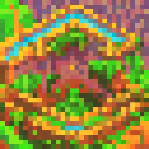 Air Island, a pixel art game icon capturing a close up, 16x16 portrait of the captivating world of "My Singing Monsters"