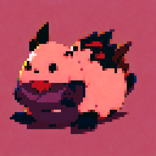 Anime-style capybara with big, glossy eyes chomping on a fluffy, pink marshmallow in a vibrant and whimsical world.