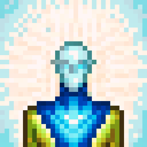 armour, game icon, 32x32 pixel art, sRGB, skill art, close up, portrait, shiny metallic, intricate details, glowing gemstones, battle-worn, heroic pose, vibrant colors, sharp edges, enchanting aura, embossed patterns, reflective surface