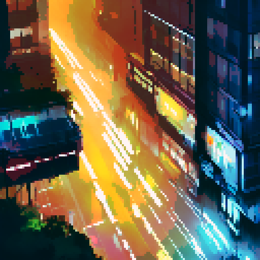 rain-soaked streets, towering skyscrapers, vibrant neon lights, cascading water droplets, misty reflections, umbrella-clad pedestrians, foggy silhouettes, glistening pavement, moody atmosphere, dramatic cityscape