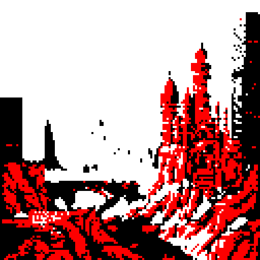 dithered city isometric
