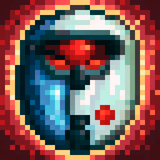 death robot, gambling, red , white , black