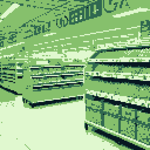 pixelated shelves, colorful cereal boxes, retro soda cans, fluorescent lights, shopping carts filled with groceries, checkout counters, price tags, patterned linoleum floor, handwritten signs, vinyl flooring, shopping aisle markers, nostalgic product packaging, shopping baskets, shopping list on paper, shopping bags, handheld scanners, shopping receipts, magazine rack, tabloid headlines, lottery ticket dispenser, shopping carts in rows, shopping aisle signs, pixel art