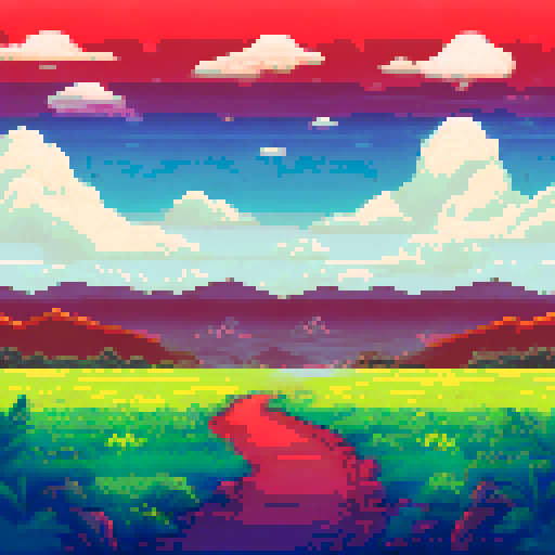 yellow grassland, no mountains, a few trees in background