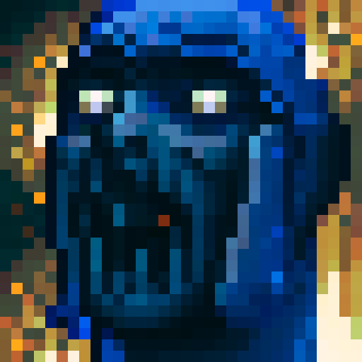 Scary, eerie, haunting, dark, glowing eyes, bloodshot, jagged teeth, sinister smile, pale skin, menacing expression, game icon, 32x32 pixel art, sRGB, skill art, close up, portrait