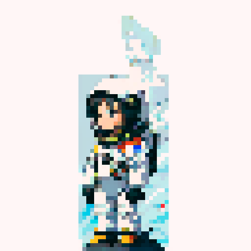 astronaut in an all black space suit