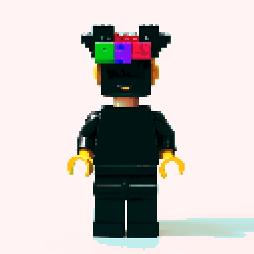 lego pixel, vibrant colors, blocky shapes, small plastic bricks, isometric perspective, retro video game, low resolution, 8-bit graphics, sharp edges, square grid, limited color palette, nostalgic feel, brick-built characters, iconic lego logo, digital recreation, detailed textures, crisp lines, simplified forms, nostalgic gaming vibes