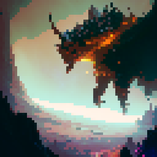 epic, towering dragon, fiery breath, brave knight, gleaming armor, enchanted sword, swirling magic, intense battle, swirling vortex, ancient ruins, mystical runes, thundering lightning, dramatic sky, ethereal glow, epic clash, magical explosions, enchanted forest, epic boss fight, fantasy RPG