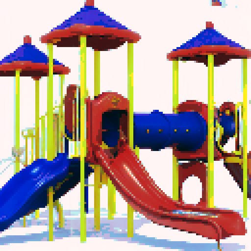 sideview of play ground equipment with NO BACKGROUND