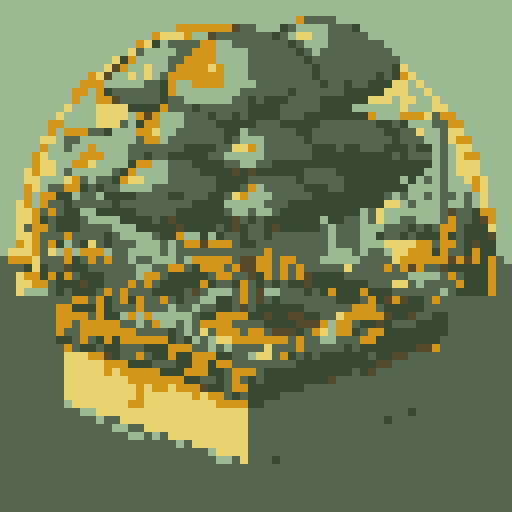 topiary plant, isometric asset, decorative pot, art nouveau garden, sRGB, pixel art