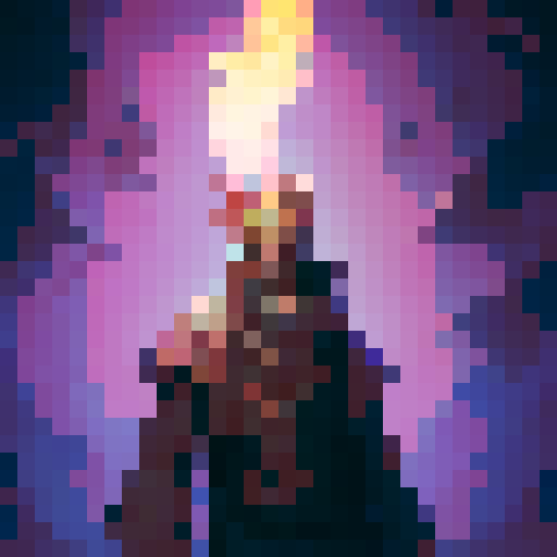 A group of adventures gather around a campfire telling stories to eachother. The male warrior is leaning forward, on hand resting in his lap, the other raised up in a jovial manner as he regales the tales of his travels. The female wizard, whom is rather voluptuous, keeps to herself as she reads her book of spells in one of her hands, the other playing with a little flame wick. The wizards legs are crossed  under her long violet dress, her big rimmed hat resting stop of her head.