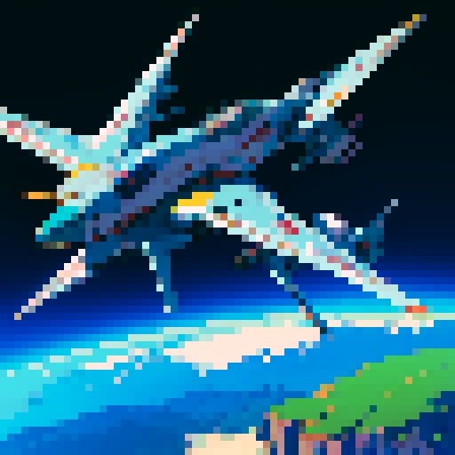 80s anime style spaceship dogfight 