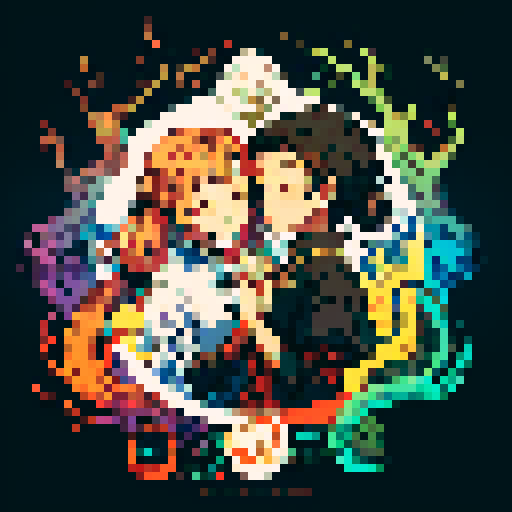 Create images with twinflames incorporated in the painting of yin and yang in middle and maybe gaia tree forming twinflames having their arms around yin and yang symbol?