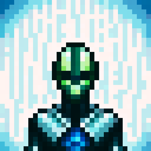 iron armor, game icon, 32x32 pixel art, sRGB, skill art, close up, portrait, metallic sheen, intricate engravings, battle-worn, weathered texture, glowing red accents, intimidating presence, sharp edges, reflective surface, heroic stance, dynamic lighting, detailed craftsmanship