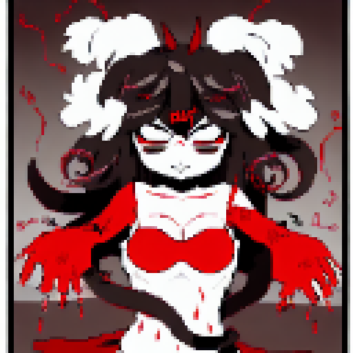 red and black demon girl