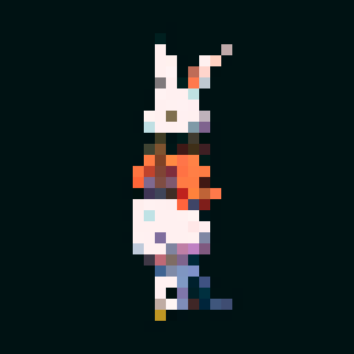 Mysterious and whimsical wererabbit in the style of wizardry
